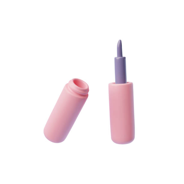 istock Purple 3D eyeliner in a cartoon style and in a pink case. 2114913206