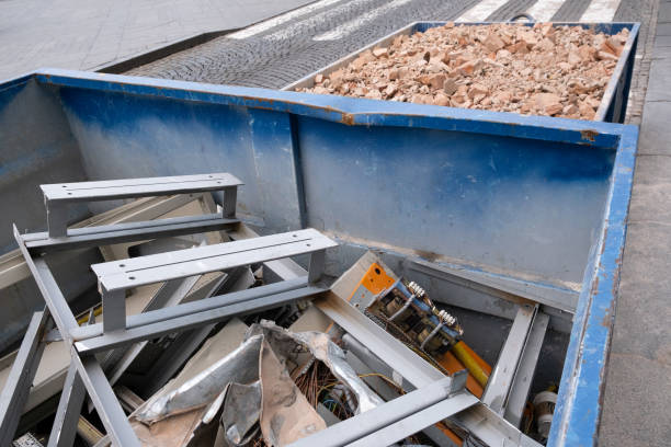 istock Construction debris in a container, disassembly of electrical communications. House renovation. 2114928157