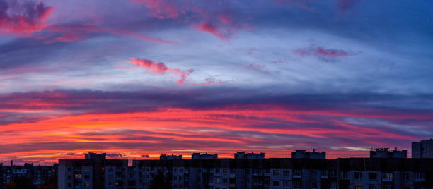 istock Sunset panorama, beautiful evening sky in bright colors 2114935966