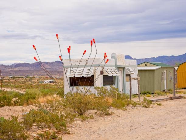 Terlingua, Texas - USA, May 4, 2023. Terlingua a former ghost town in west Texas near the Rio Grande river, now supports a tourist and art community.