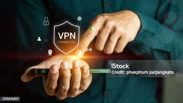 Anonymous Connection Vpn Virtual Private Network Concept Internet Security Encrypted ...