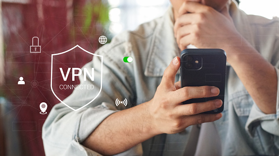 Anonymous Connection Vpn Virtual Private Network Concept Internet Security Encrypted ...