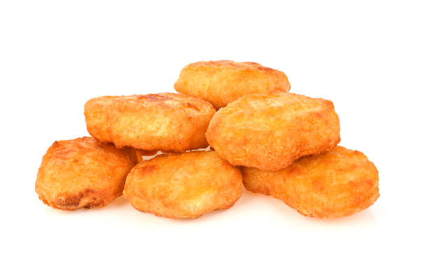 istock Fried chicken nuggets isolated on white background 2115031019