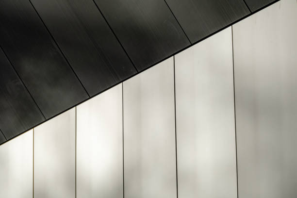 istock wall made of stainless steel plates 2115046292