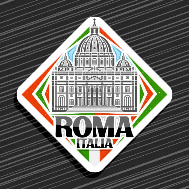 Vector illustration of Vector logo for Roma