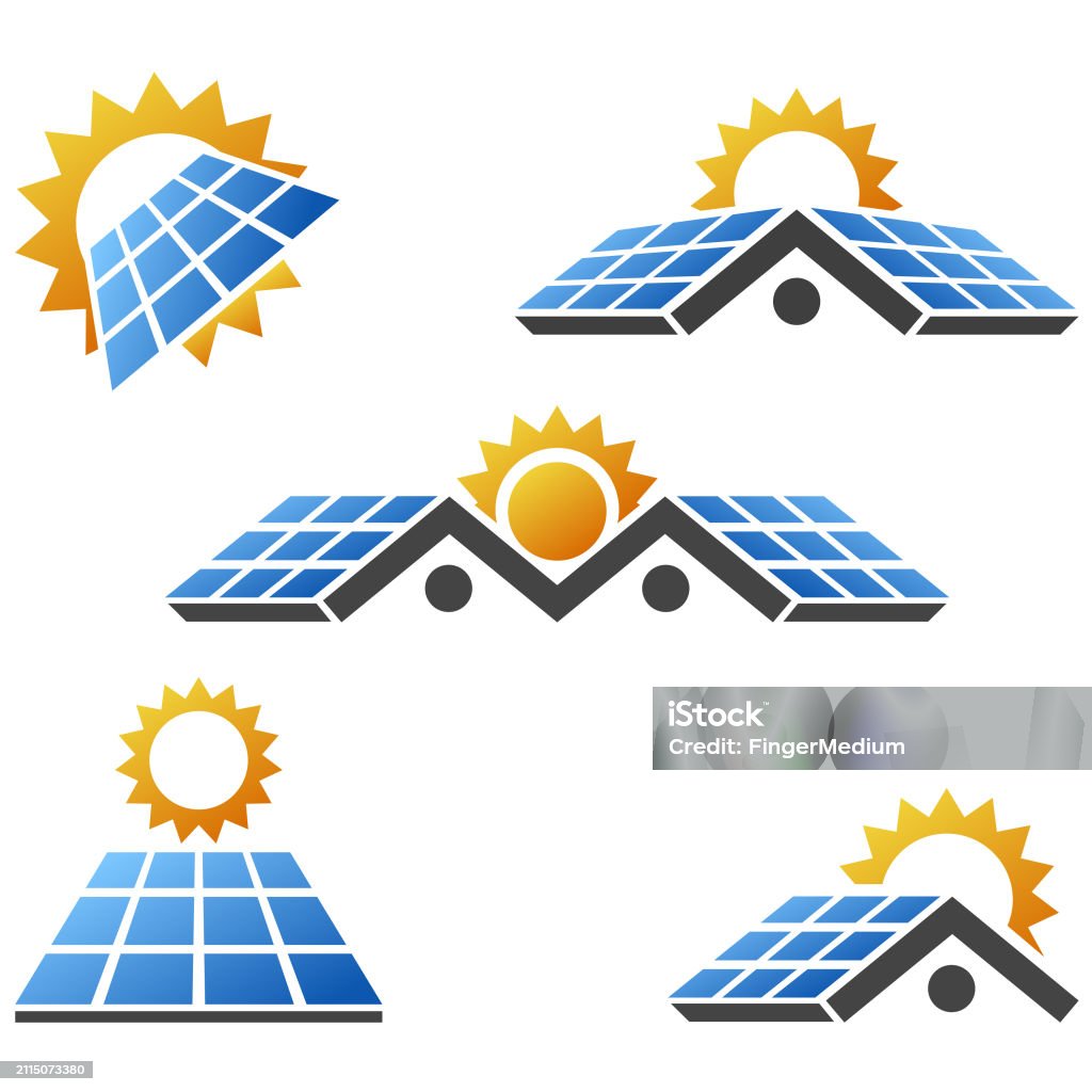 Solar Fan Vector Solar Energy Vector Set Stock Illustration - Download Image Now - Solar ...