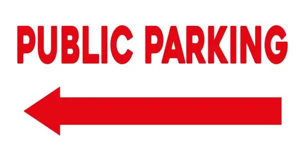 Vector illustration of Public parking sign