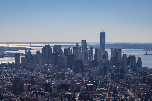 View of Manhattan from Empire State Building in New York City (USA)