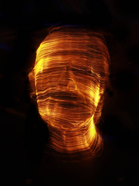 light painting human portrait