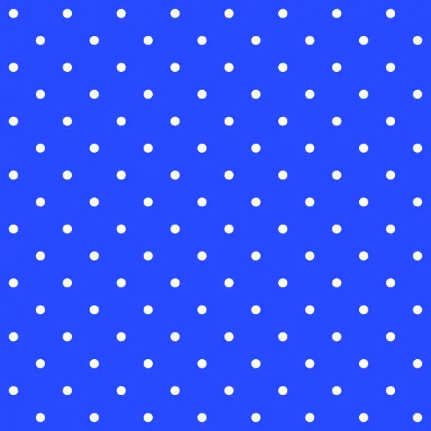 Vector illustration of Blue and white seamless polka dot pattern vector