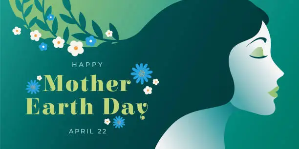 Vector illustration of Mother Earth Day template for advertising, banners, leaflets and flyers.