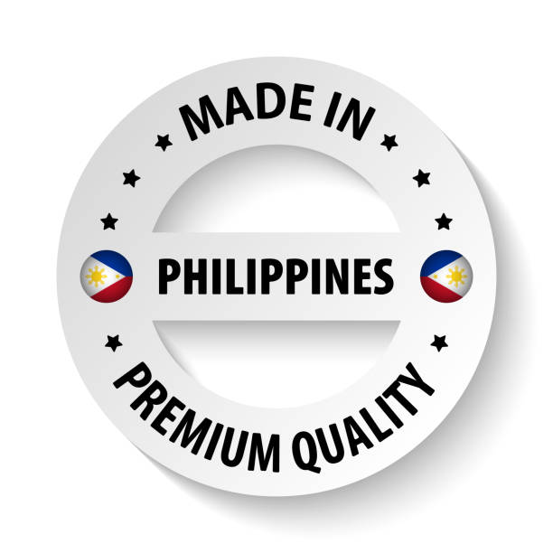 made in philippines graphic and label. - manila philippines map philippines flag stock-grafiken, -clipart, -cartoons und -symbole