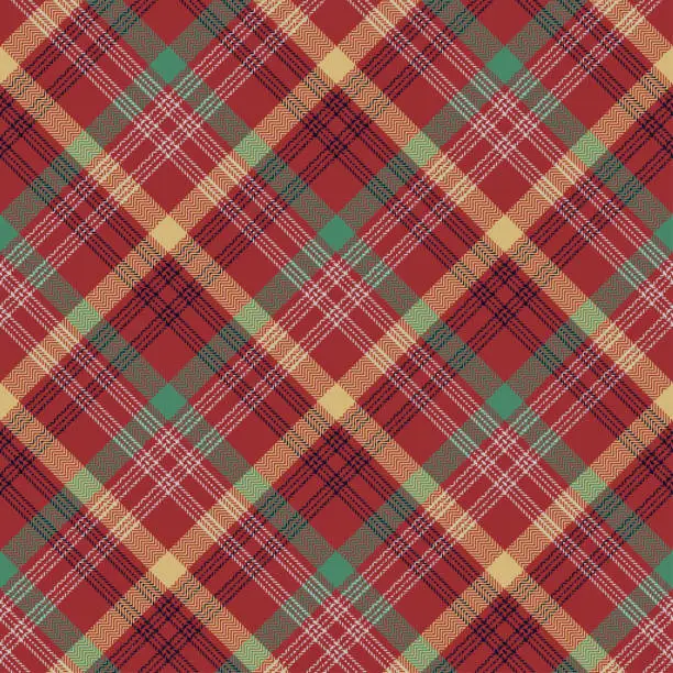 Vector illustration of Check plaid seamless pattern.