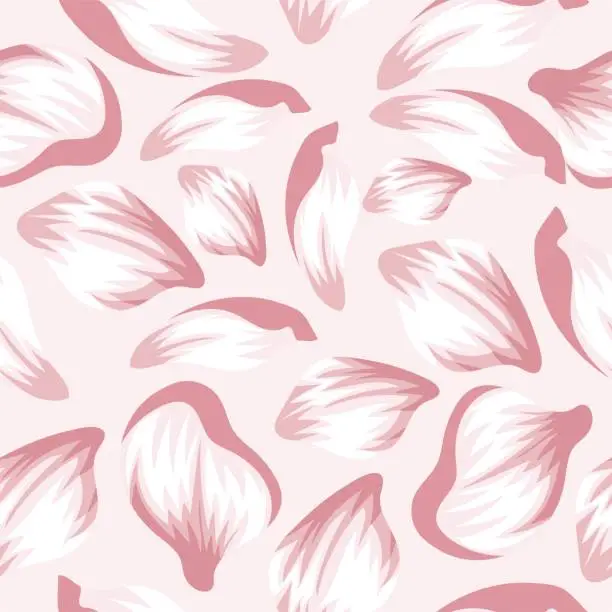 Vector illustration of magnolia petals pattern