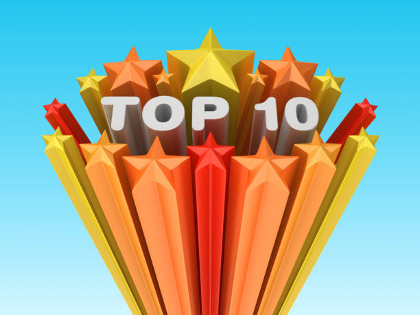 istock 3D Stars with Top 10 Word 2115216598