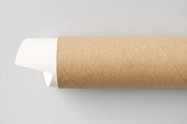 Cardboard mailing, shipping tube mockup.