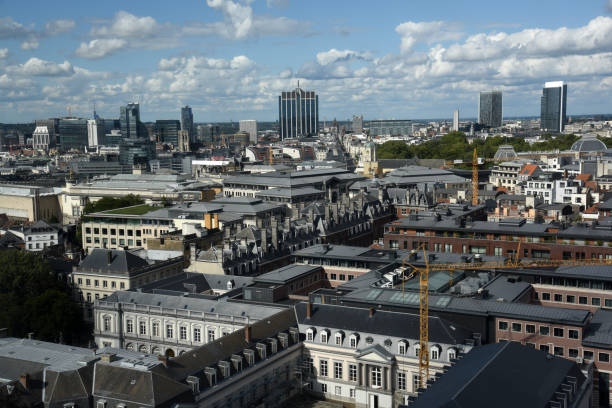 The City of Brussels is the capital of Belgium and also the administrative centre of the European Union. The image shows the City captured during summer season.