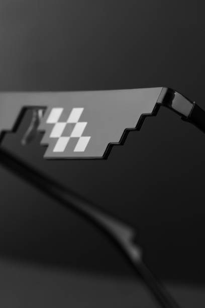 stylish women's sunglasses isolated on black paper background