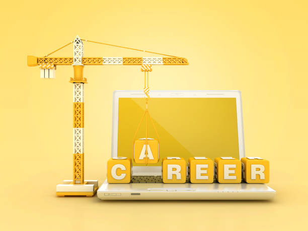 istock CAREER Blocks with Tower Crane on Computer Laptop 2115469232