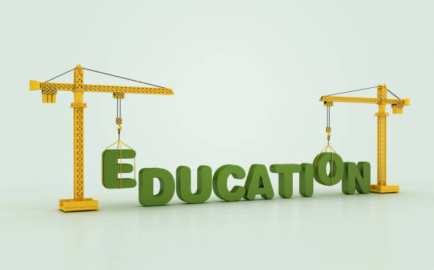 istock EDUCATION Word with Tower Crane 2115470803