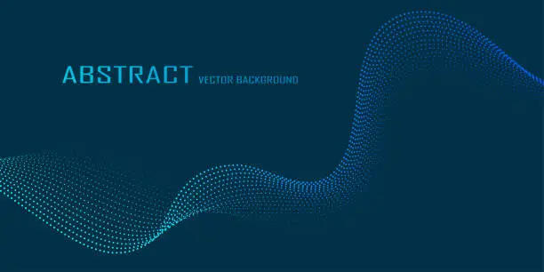 Vector illustration of Blue abstract background with glowing wave lines. Elegant wavy layer of overlap. Modern textured design. Sleek and clean light blue banner template. Vector illustration