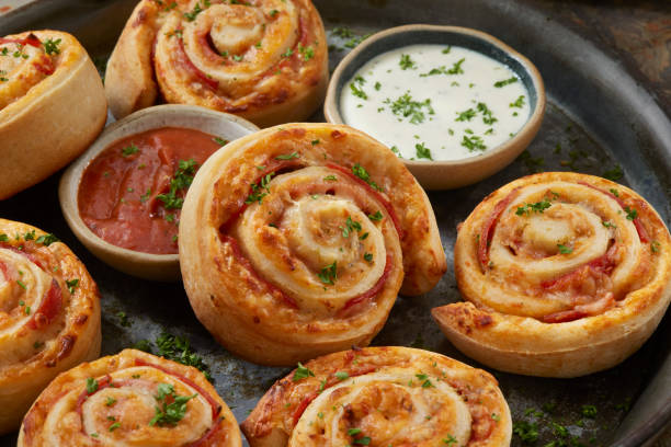 Baked Pepperoni Pizza Rolls