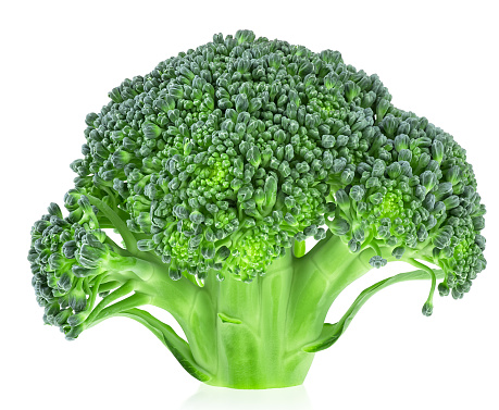 Delicious fresh broccoli cabbage isolated on a white background
