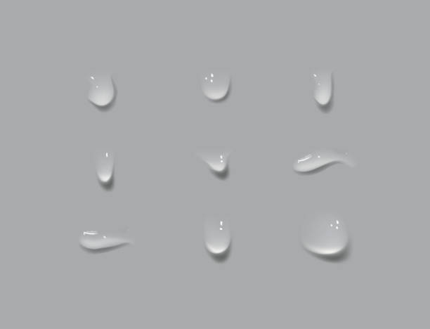 istock Vector set of realistic water drops.Rain or Steam Through Glass 2115588769