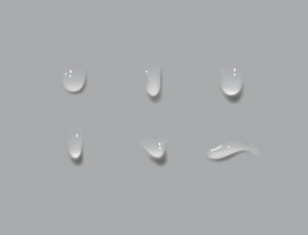istock Vector set of realistic water drops.Rain or Steam Through Glass 2115591894