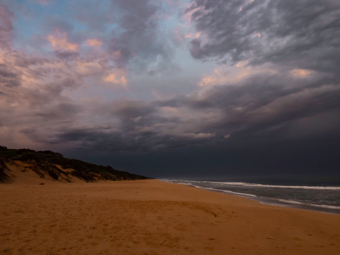 Sunset storm at Paradise Beach Victoria