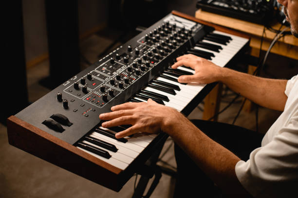 istock In a recording studio, a musician plays a modern synthesizer 2115651180