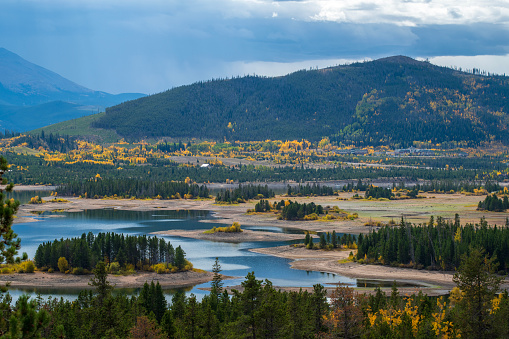 Scenery of Lake Dillon in Autumn, Colorado, USA