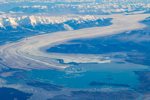 View of the coastline in southeast Alaska