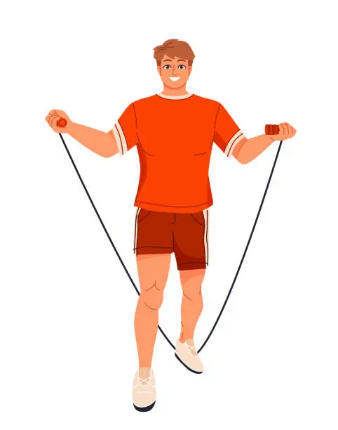 Vector illustration of Person doing physical activity vector illustration