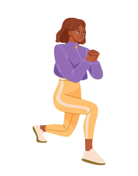 Vector illustration of Person doing physical activity vector illustration