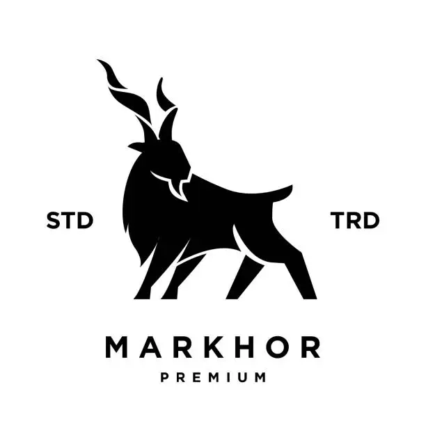 Vector illustration of Markhor head animal design inspiration