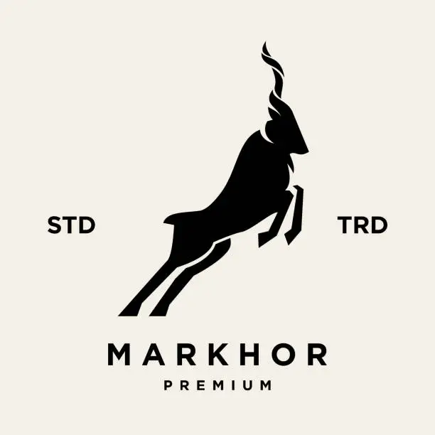 Vector illustration of Markhor head animal design inspiration