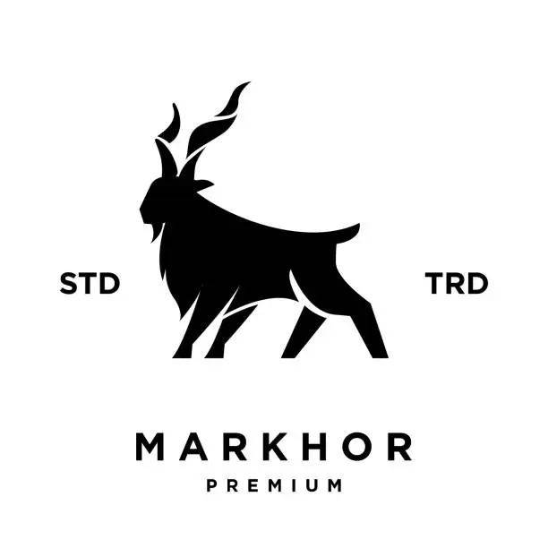 Vector illustration of Markhor head animal design inspiration