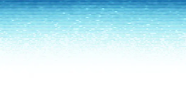 Vector illustration of Rippled blue lines background