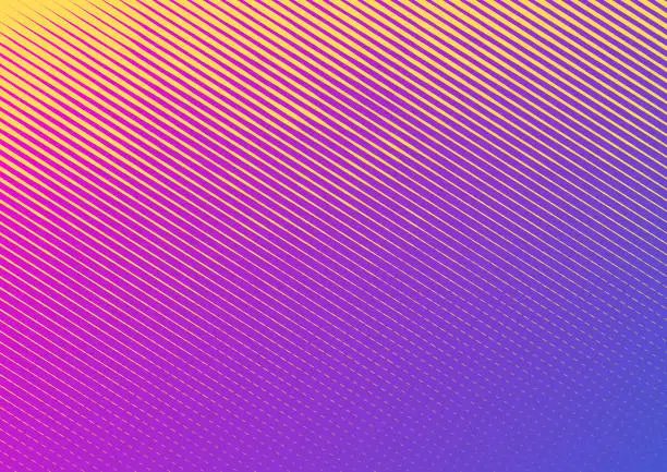 Vector illustration of Retro colorful vapor wave hazy lines background