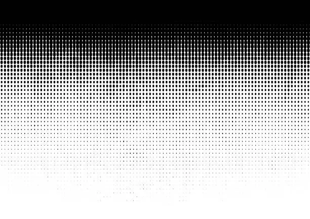 Vector illustration of Black half tone gradient dots pattern fade