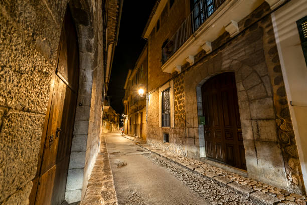 istock beautiful night view of Soller, Mallorca, Spain 2115971334
