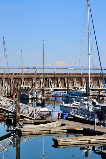 Mt. Baker in the distance looking from the Port Angeles boat haven