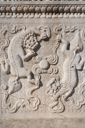 The ancient Chinese stone carving