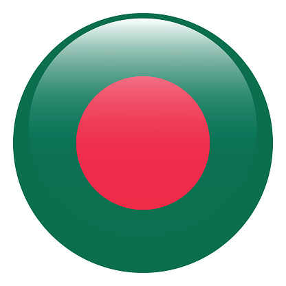 Bangladesh flag. Flag icon. Standard color. Circle icon flag. Computer illustration. Digital illustration. Vector illustration.