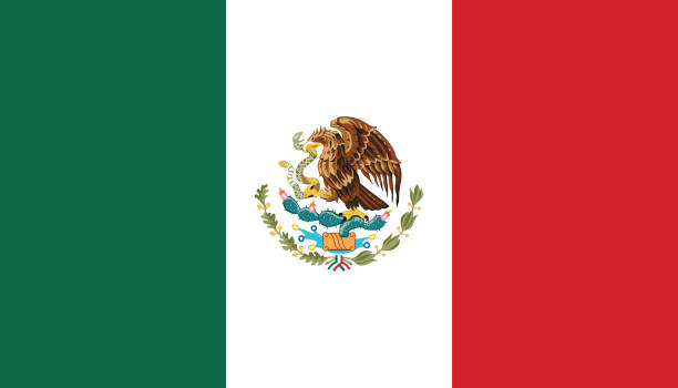 mexico flag. flag icon. standard color. standard size. a rectangular flag. computer illustration. digital illustration. vector illustration. - mexico world trade center点のイラスト素材／クリップアート素材／マンガ素材／アイコン素材