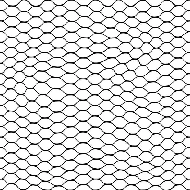 Vector illustration of Fishnet, fish net seamless background pattern