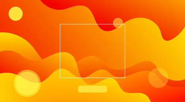 Vector illustration of Orange abstract background with grainy texture and geometric shape