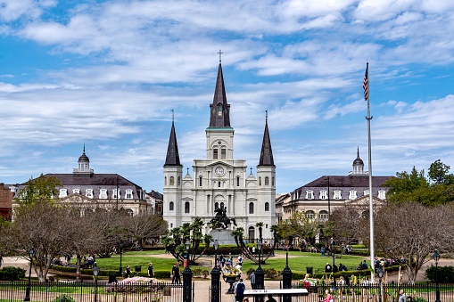 New Orleans, LA, USA - 03.26.2024\n- Jackson Square at Lunchtime During the Week