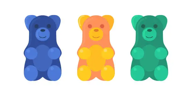Vector illustration of Gummy bear icon clipart avatar logotype isolated vector illustration
